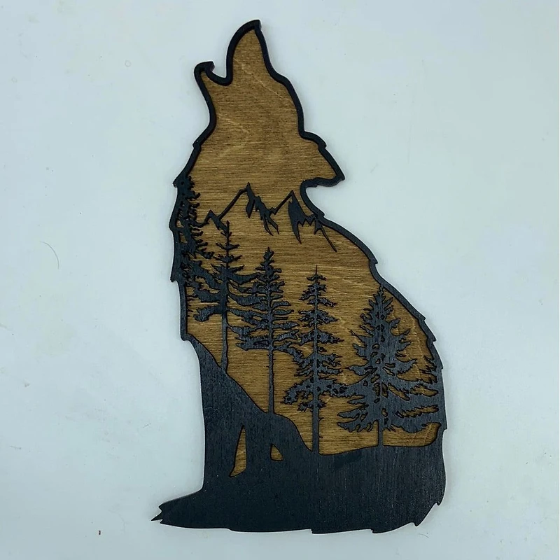 Howling Wolf with Trees