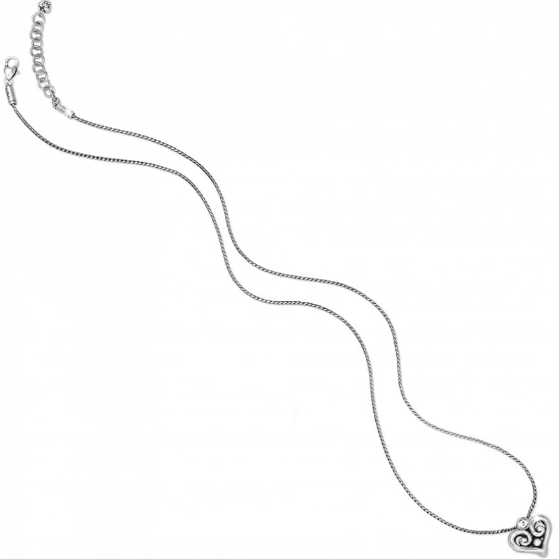 Alcazar Heart Badge Clip Necklace