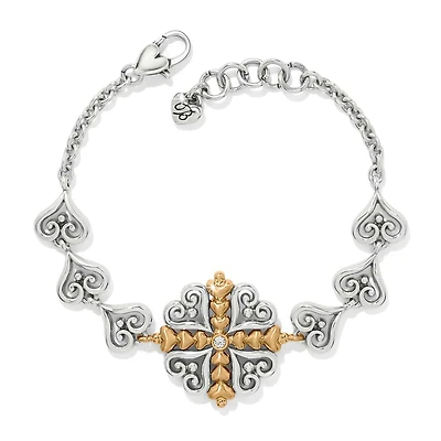 Alcazar Heart Two Tone Bracelet