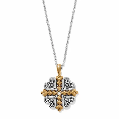 Alcazar Heart Two Tone Necklace