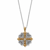 Alcazar Heart Two Tone Necklace