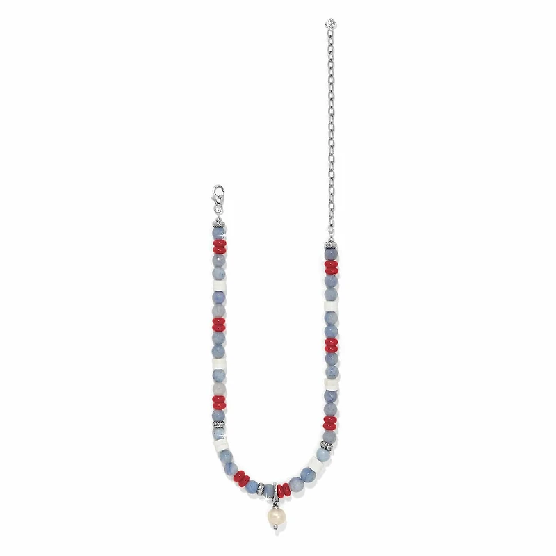 Americana Beach Pearl Charm Necklace