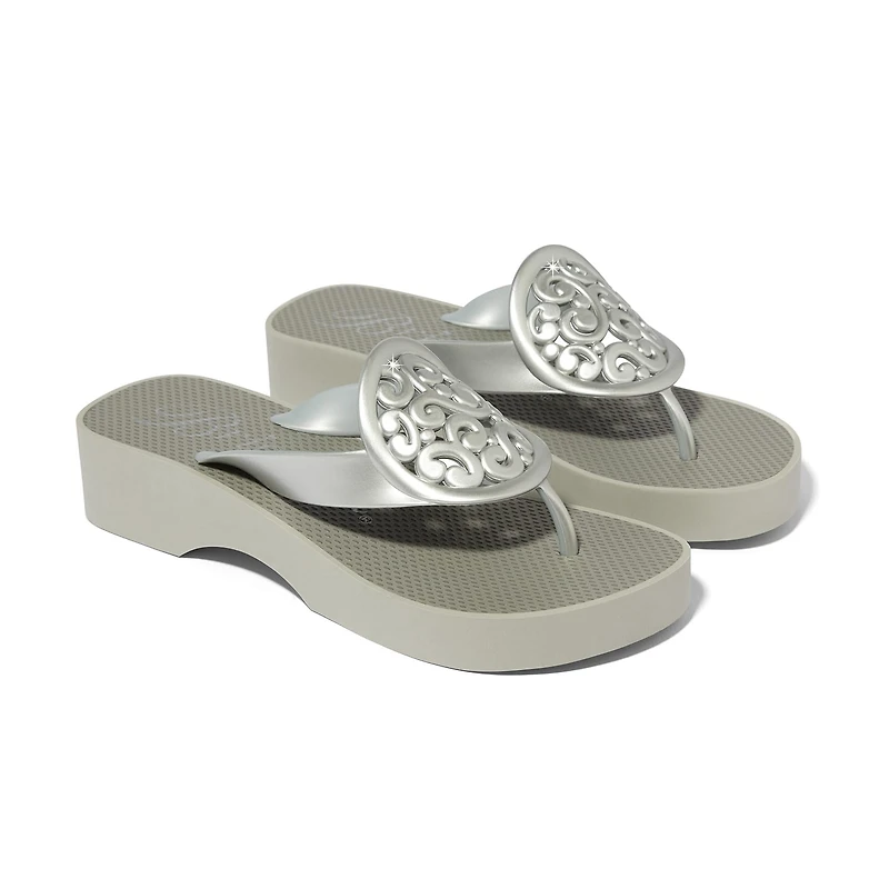 Artful Platform Flip Flops