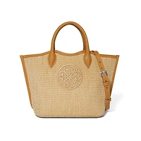Blonde Biancca Medium Straw Tote