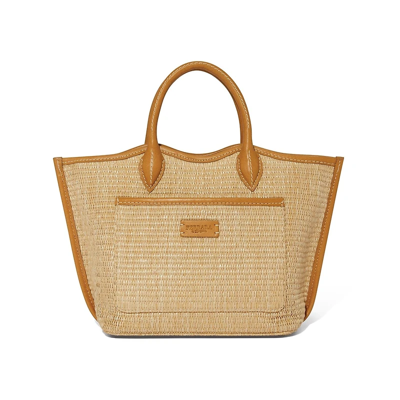 Blonde Biancca Medium Straw Tote