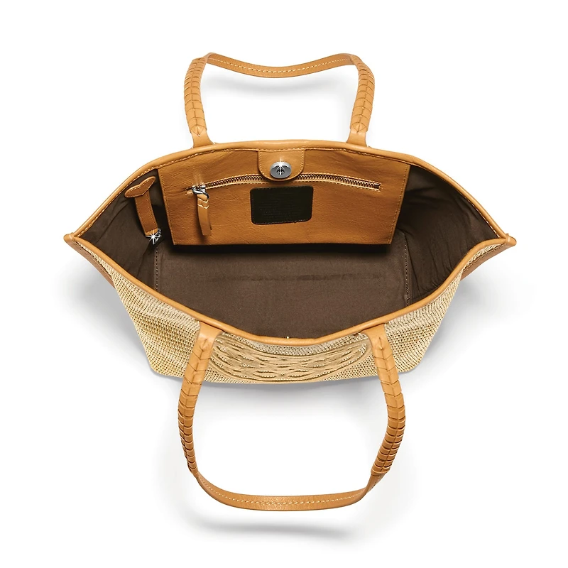 Blonde Bruna Large Straw Tote