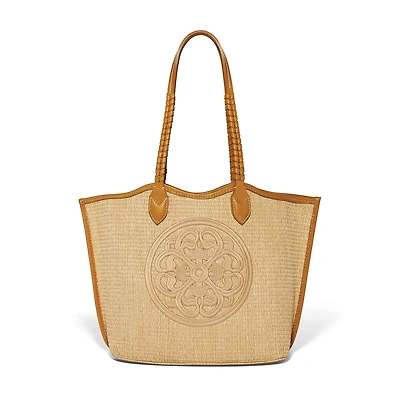 Blonde Bruna Large Straw Tote