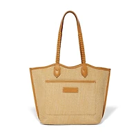 Blonde Bruna Large Straw Tote