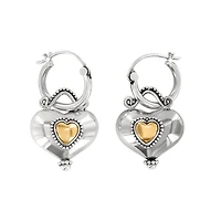 Buddha Gold Heart Reversible Earrings