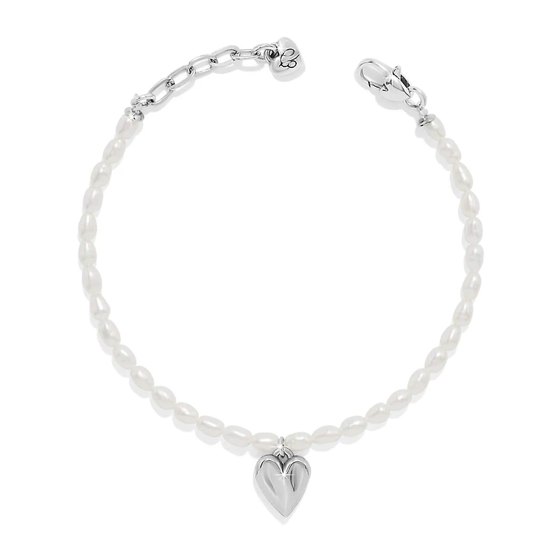 Cascade Embrace Pearl Heart Bracelet