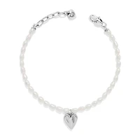 Cascade Embrace Pearl Heart Bracelet