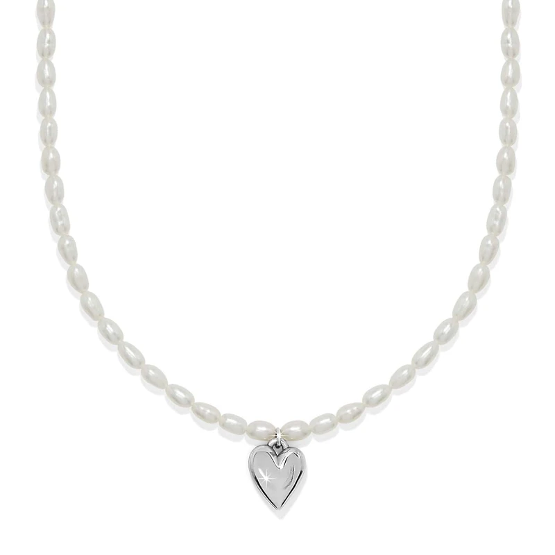 Cascade Embrace Pearl Heart Necklace