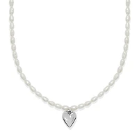 Cascade Embrace Pearl Heart Necklace