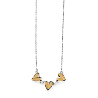 Cascade Heart Trio Necklace