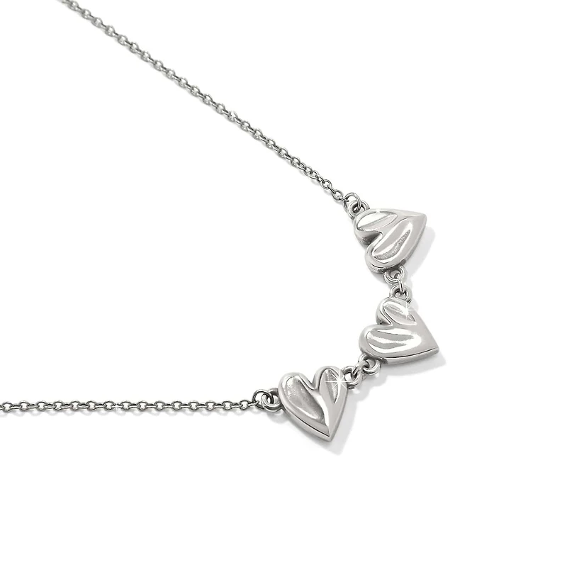 Cascade Heart Trio Necklace