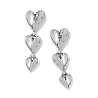 Cascade Heart Trio Post Drop Earrings