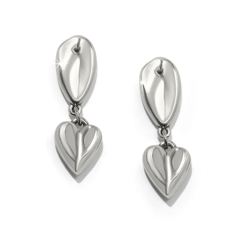 Cascade Heart Unity Post Drop Earrings