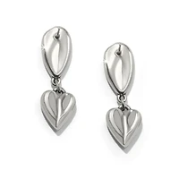 Cascade Heart Unity Post Drop Earrings