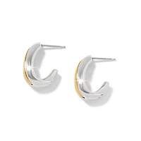 Cascade Two Tone Hoop Earrings