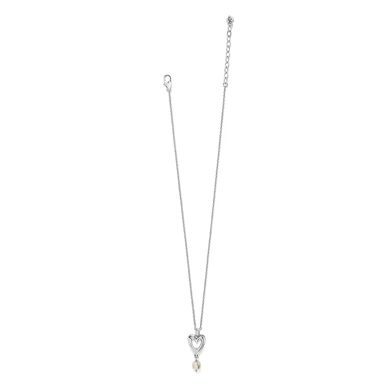 Cascade Open Heart Pearl Petite Necklace