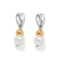 Cascade Unity Pearl Post Drop Earrings