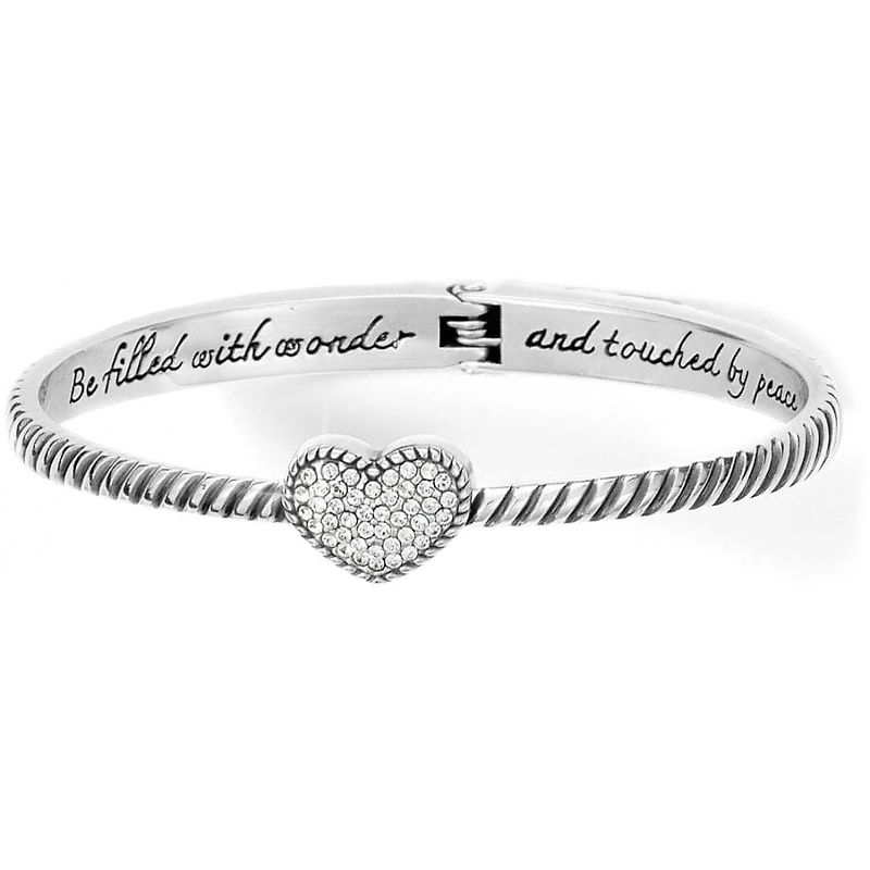 Celestia Heart Hinged Bangle