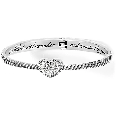 Celestia Heart Hinged Bangle