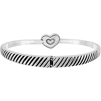 Celestia Heart Hinged Bangle