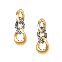 Cleo Pave Link Post Drop Earrings