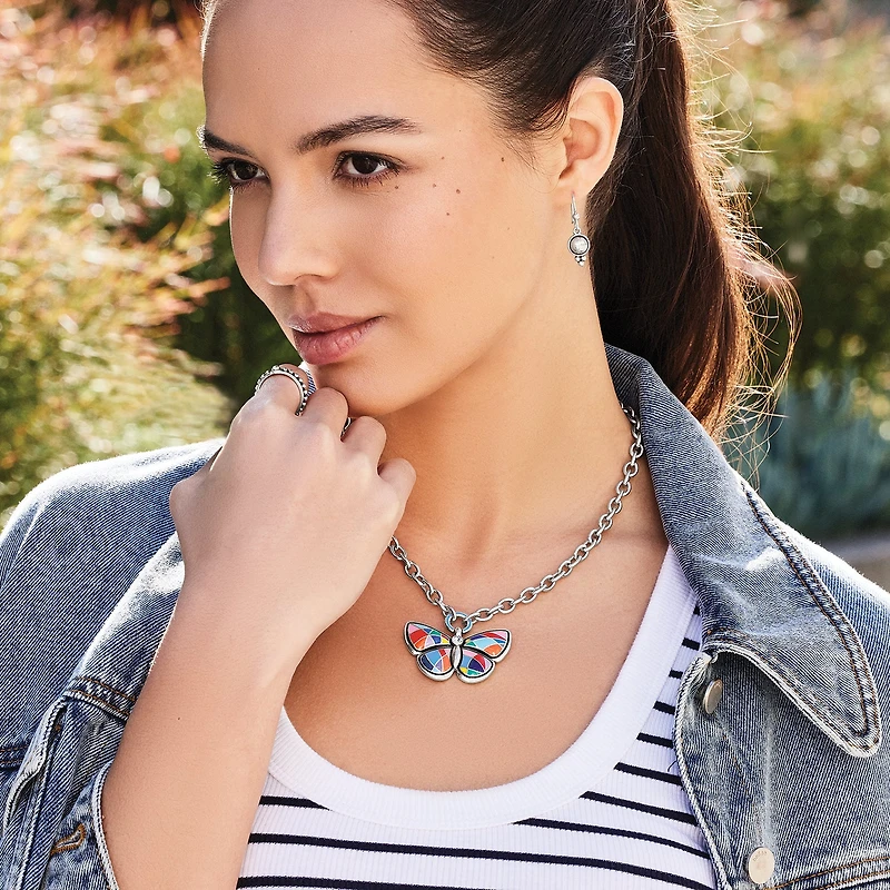 Colormix Butterfly Ring Necklace