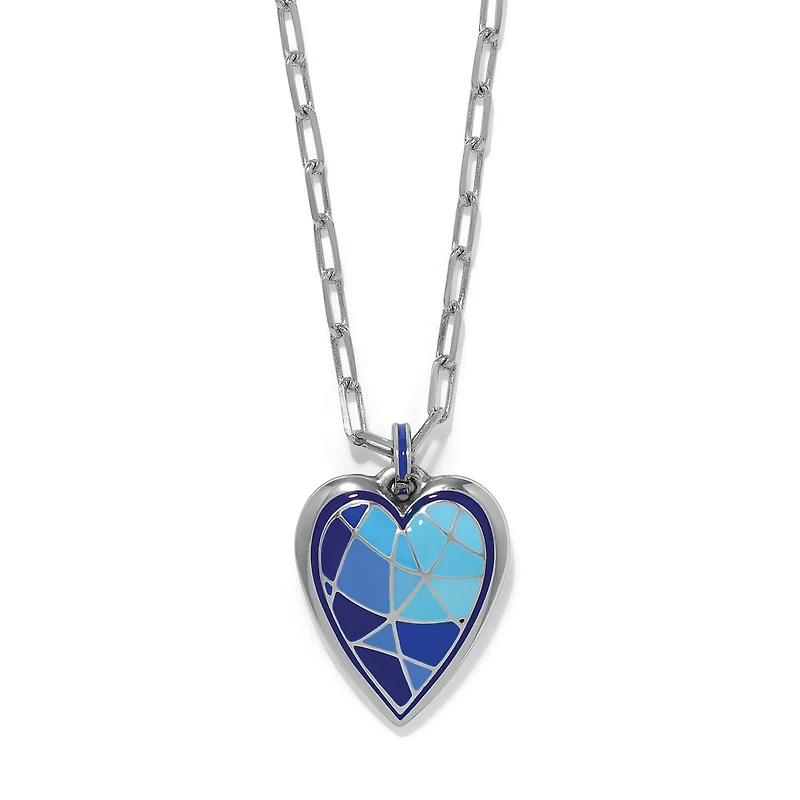 Colormix Heart Blues Petite Necklace