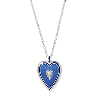 Colormix Heart Blues Petite Necklace