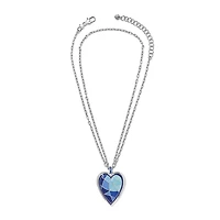 Colormix Heart Blues Petite Necklace