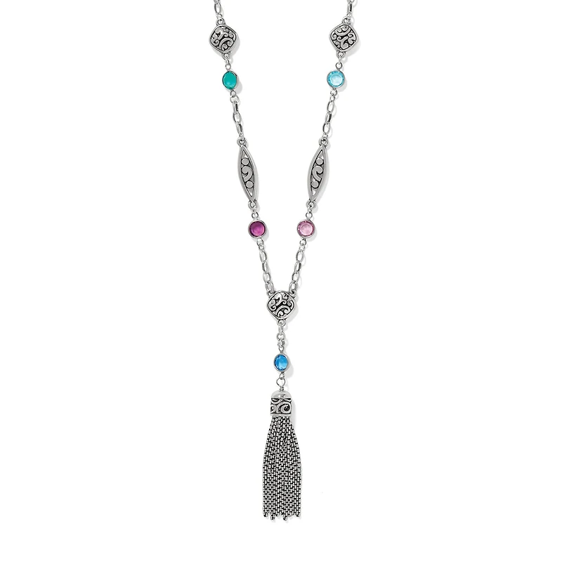 Contempo Color Gems Tassel Necklace
