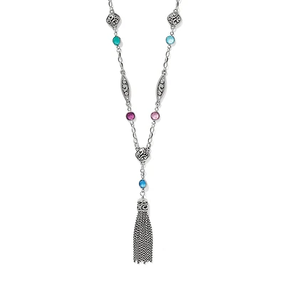 Contempo Color Gems Tassel Necklace