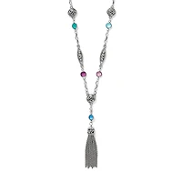 Contempo Color Gems Tassel Necklace