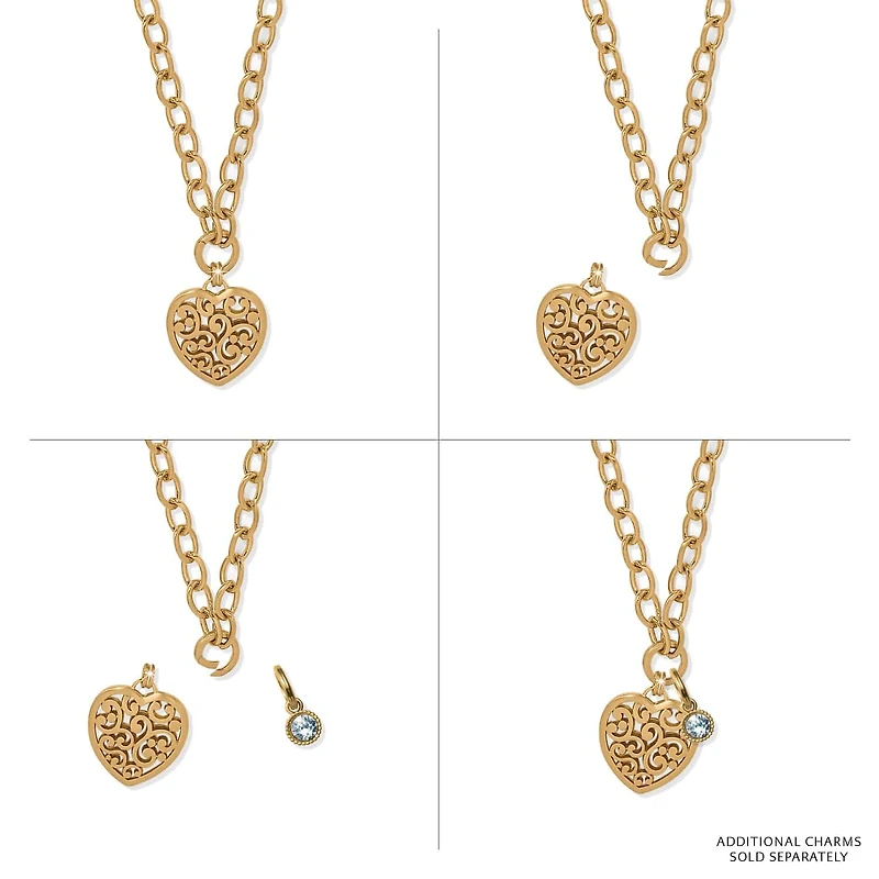 Contempo Medallion Heart Necklace