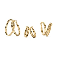Contempo Medium Hoop Earrings