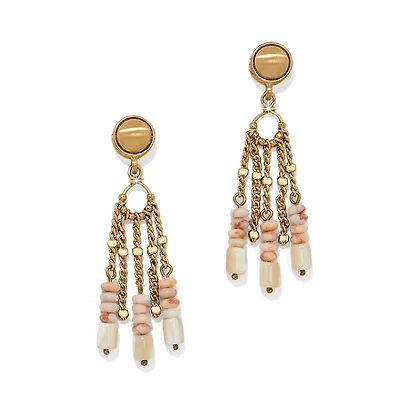 Contempo Nuevo Rosado Fringe Post Earrings