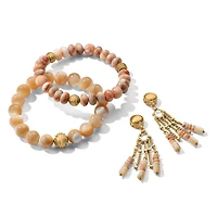 Contempo Nuevo Rosado Mother Of Pearl Stretch Brac