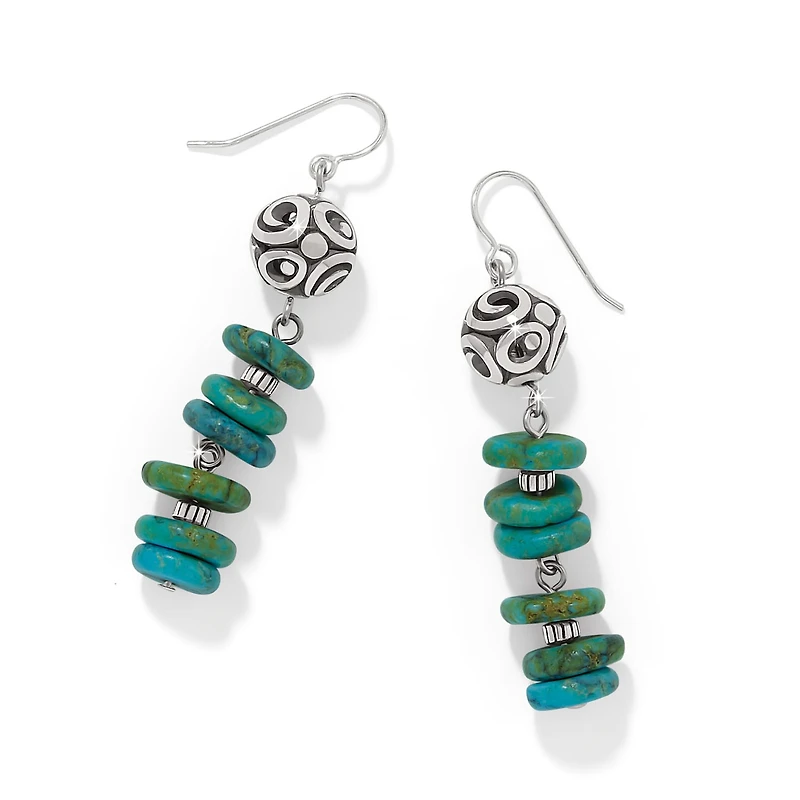 Contempo Sonora Verde Blue French Wire Earrings