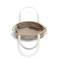 Daisy Dee Embroidery Straw Tote