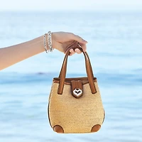 Elena Straw Small Tote