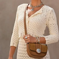 Emmie Suede Flap Bag