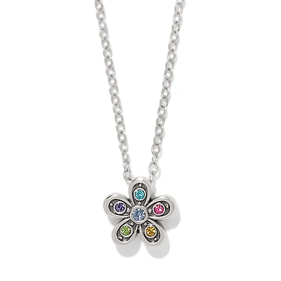 Enchanting Gem Flower Necklace