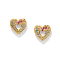 Enchanting Gem Heart Earrings