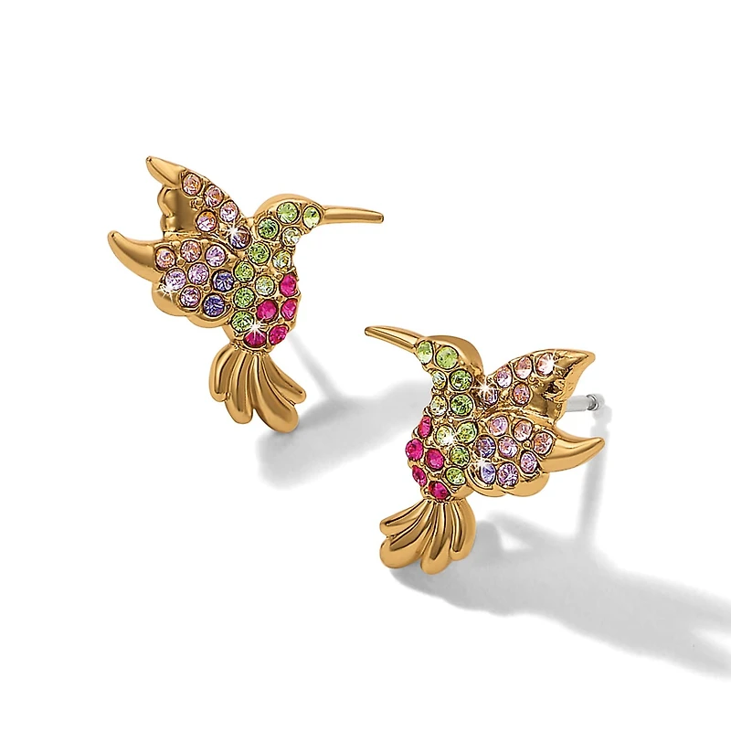 Enchanting Gem Hummingbird Earrings