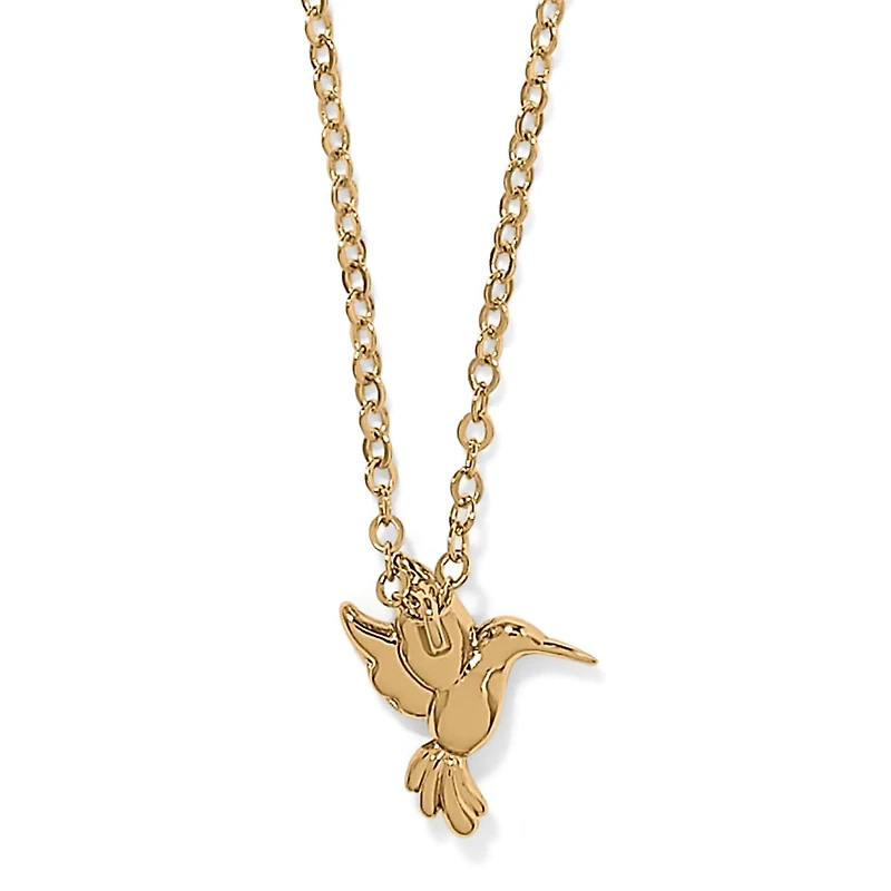 Enchanting Gem Hummingbird Necklace