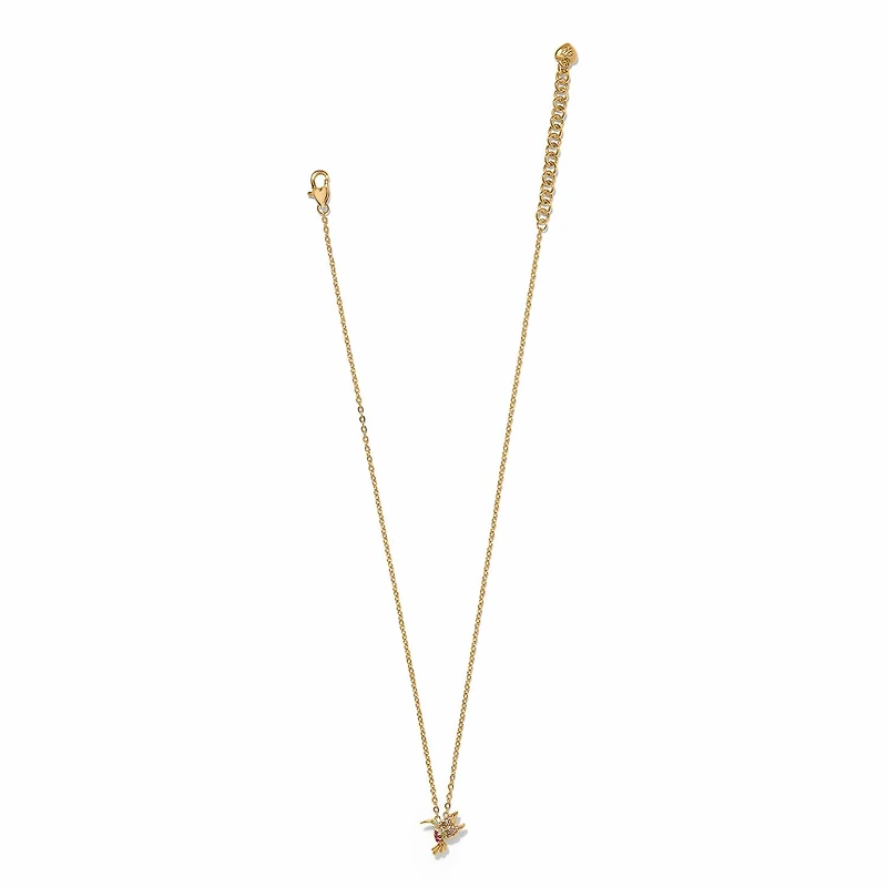 Enchanting Gem Hummingbird Necklace