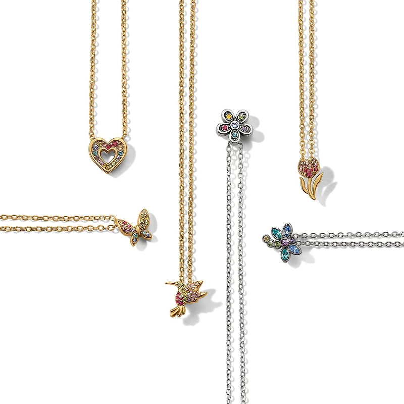 Enchanting Gem Hummingbird Necklace